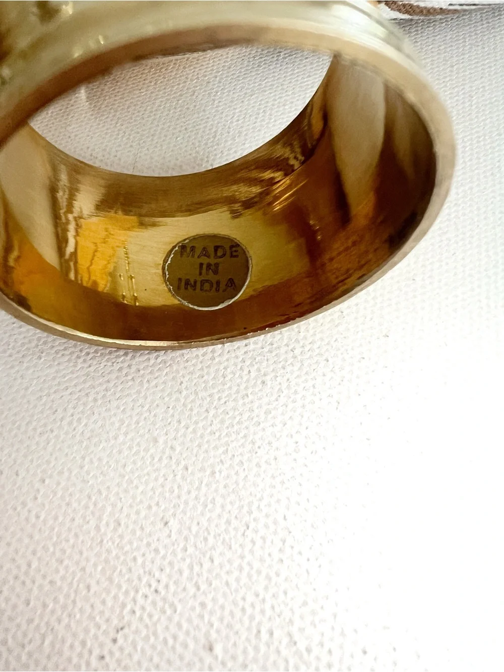 Vintage Set of 8 Brass Napkin Rings Classic Design Made in India